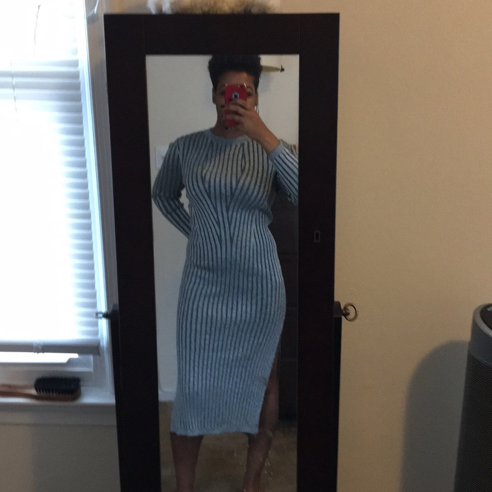 Large H&M sparkle Silver Dress
